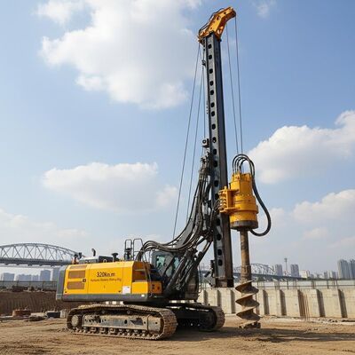 320kN.m टॉर्क हाइड्रोलिक रोटरी ड्रिलिंग रिग 54m अधिकतम गहराई और 2500mm ड्रिलिंग व्यास के साथ