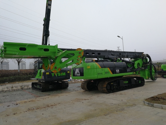 220kN.M रोटरी बोरहोल ड्रिलिंग मशीन KR220C 66t ड्रिल गहराई 64 / 51m 35 Mpa रोटरी पिलिंग रिग
