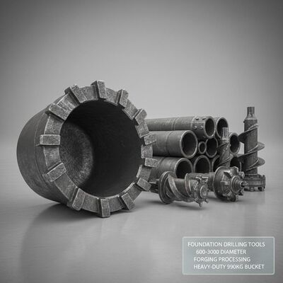 भारी-भरकम 990 किग्रा बकेट वजन के लिए 600-3000 व्यास वाले फाउंडेशन ड्रिलिंग टूल्स और फोर्जिंग प्रोसेसिंग